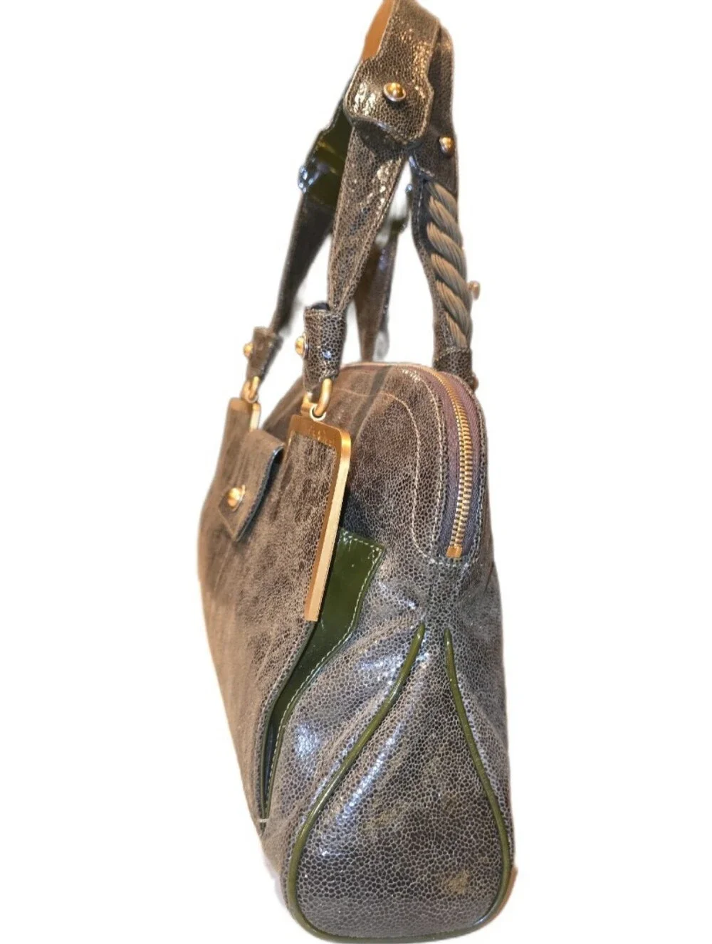 Stella McCartney Falabella Green Cruelty Free Faux Leather Satchel